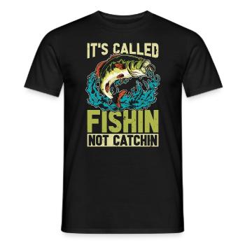 Bass Fishing It's Called Fishin Largemouth Bass - Männer T-Shirt - Schwarz - Vorne - AI Model Male 178 light (178cm)