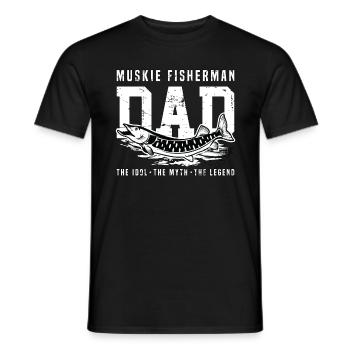 Muskie pêcheur papa l’idole le maskinongé pêche - T-shirt homme - noir - Devant - AI Model Male 178 light (178cm)