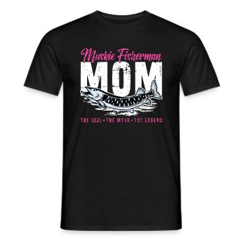 Muskie Pêcheur Maman L’Idole L’Amateur De Pêche - T-shirt homme - noir - Devant - AI Model Male 178 light (178cm)
