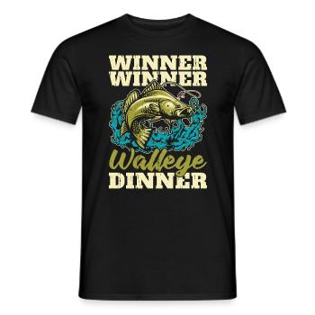Walleye Fishing Winner Winner Walleye Boating - Men's T-Shirt - black - Front - AI Model Male 178 light (178cm)