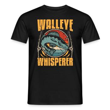 Walleye Fishing Walleye Whisperer Fishing Lover - Men's T-Shirt - black - Front - AI Model Male 178 light (178cm)
