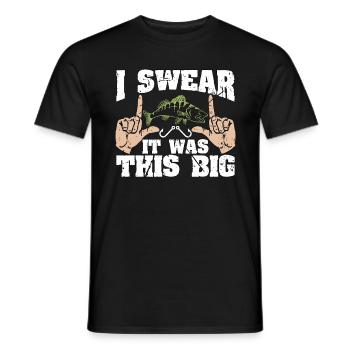Walleye Fishing I Swear It Was Big Walleye Fish - Men's T-Shirt - black - Front - AI Model Male 178 light (178cm)