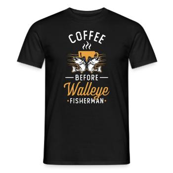 Pêcheur de doré café canne à pêche amateur de café - T-shirt homme - noir - Devant - AI Model Male 178 light (178cm)
