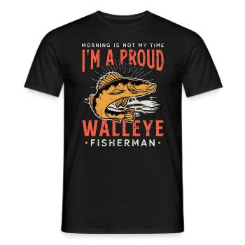 Le matin du pêcheur de doré n’est pas mon heure de navigation de plaisance - T-shirt homme - noir - Devant - AI Model Male 178 light (178cm)