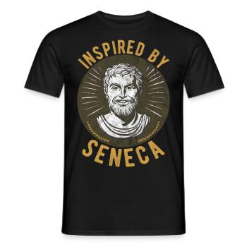 Seneca Stoiker Philosoph Stoizismus Philosophie - Männer T-Shirt - Schwarz - Vorne - AI Model Male 178 light (178cm)