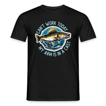 La pêche au doré ne peut pas fonctionner aujourd’hui, mon amateur de pêche - T-shirt homme - noir - Devant - AI Model Male 178 light (178cm)