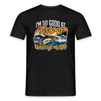 Pêche au doré Je suis si bon à la pêche en bateau - T-shirt homme - noir - Devant - AI Model Male 178 light (178cm)