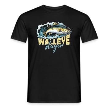 Walleye Fishing Walleye Slayer Fishing Enthusiast - Men's T-Shirt - black - Front - AI Model Male 178 light (178cm)