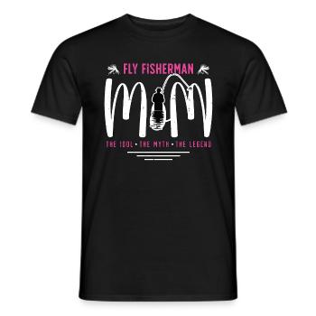 Pêcheur à la mouche Maman L’idole Le mythe Chasse au poisson - T-shirt homme - noir - Devant - AI Model Male 178 light (178cm)