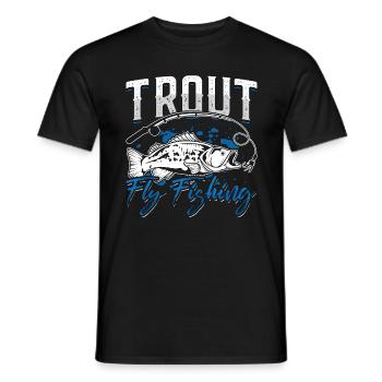 Fly Fishing Trout Fly Fishing Fish Hunting Lover - Männer T-Shirt - Schwarz - Vorne - AI Model Male 178 light (178cm)