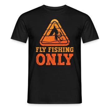 Fly Fishing Only Trout Bass Fishing Fly Fisherman - Männer T-Shirt - Schwarz - Vorne - AI Model Male 178 light (178cm)
