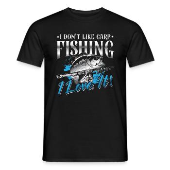 Carp Fishing I Don't Like Carp Loves Fish Hunting - Men's T-Shirt - black - Front - AI Model Male 178 light (178cm)