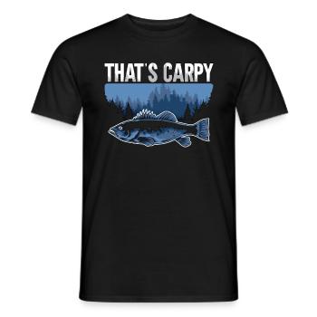 Carp Fishing That's Carpy Sport Fishing Fisherman - Men's T-Shirt - black - Front - AI Model Male 178 light (178cm)