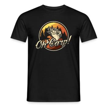 Carp Fishing Oh Carp Loves Sport Fishing Fishermen - Men's T-Shirt - black - Front - AI Model Male 178 light (178cm)
