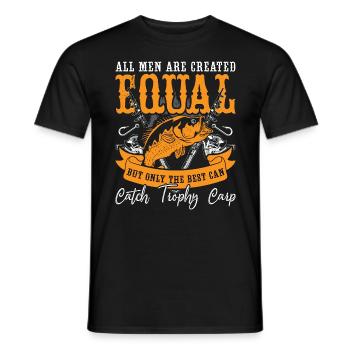 Carp Fishing All Men Are Created Equal Fisherman - Männer T-Shirt - Schwarz - Vorne - AI Model Male 178 light (178cm)