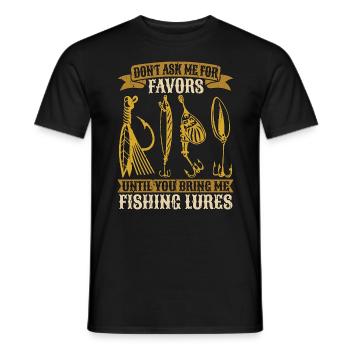 Pêche à la mouche Ne me demandez pas de faveurs jusqu’à la chasse au poisson - T-shirt homme - noir - Devant - AI Model Male 178 light (178cm)