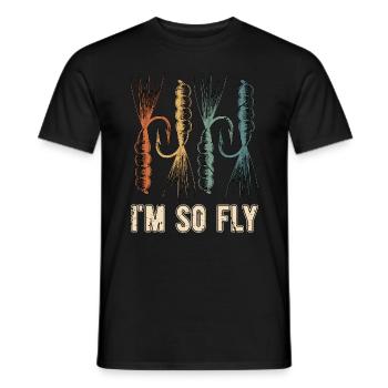 Pêche à la mouche Je suis tellement pêcheur sportif à la mouche - T-shirt homme - noir - Devant - AI Model Male 178 light (178cm)