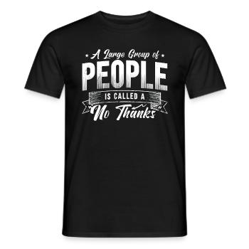 Introverti Un grand groupe de personnes est introverti - T-shirt homme - noir - Devant - AI Model Male 178 light (178cm)