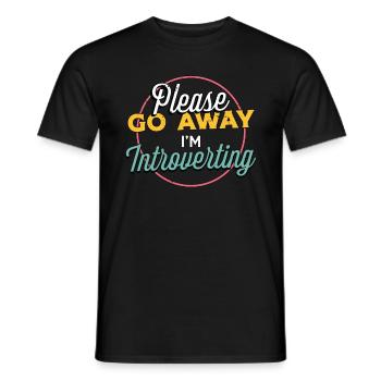 Introverti S’il vous plaît va-t’en Je suis une personne timide introvertie - T-shirt homme - noir - Devant - AI Model Male 178 light (178cm)