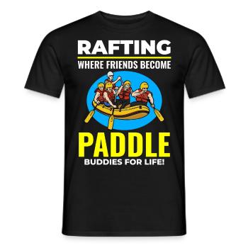 Rafting Team Raft Wildwasser Rafter Paddel Lustig - Männer T-Shirt - Schwarz - Vorne - AI Model Male 178 light (178cm)
