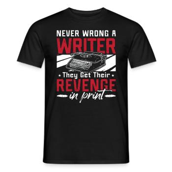 Ecrire Ne jamais se tromper Un écrivain Ils obtiennent de la littérature - T-shirt homme - noir - Devant - AI Model Male 178 light (178cm)