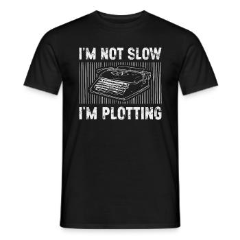 Écrire Je ne suis pas lent Je suis en train de tracer Rédacteur de contenu - T-shirt homme - noir - Devant - AI Model Male 178 light (178cm)