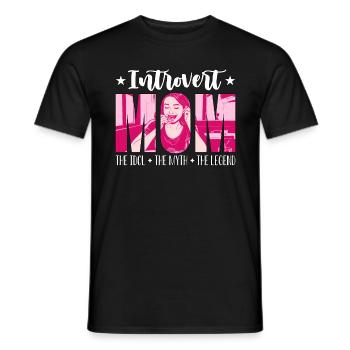 Introvert Mom The Idol The Myth Indoor Lifestyle - Men's T-Shirt - black - Front - AI Model Male 178 light (178cm)