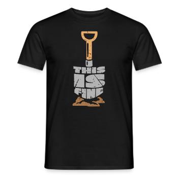 Gardener This Is Fine Horticulturist Plant Lover - Männer T-Shirt - Schwarz - Vorne - AI Model Male 178 light (178cm)