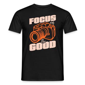 Photographer Focus On The Good Photograph Camera - Men's T-Shirt - black - Front - AI Model Male 178 light (178cm)