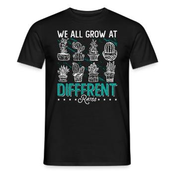 Jardinier Nous cultivons tous à des rythmes différents Jardinage - T-shirt homme - noir - Devant - AI Model Male 178 light (178cm)