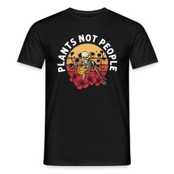 Gardener Plants Not People Gardening Horticulture - Men's T-Shirt - black - Front - AI Model Male 178 light (178cm)