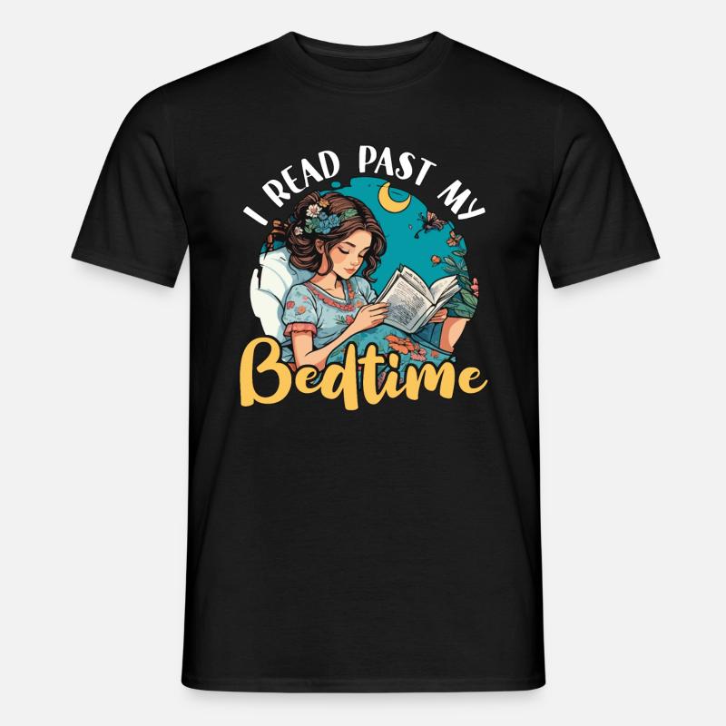 Reading I Read Past My Bedtime Loves Reading Books - Männer T-Shirt - Schwarz