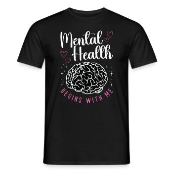 Psychiatrist Mental Health Begins With Social Work - Männer T-Shirt - Schwarz - Vorne - AI Model Male 178 light (178cm)