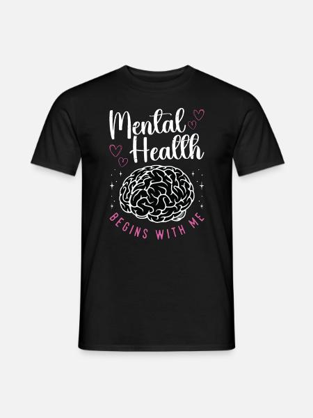Psychiatrist Mental Health Begins With Social Work - Men's T-Shirt - black
