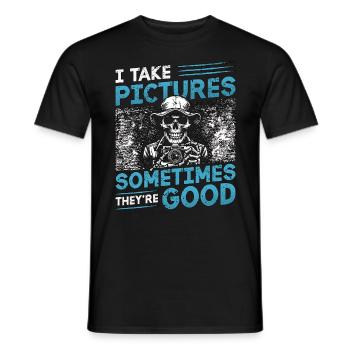 Photographer I Take Pictures Sometimes Photo Shoot - Männer T-Shirt - Schwarz - Vorne - AI Model Male 178 light (178cm)