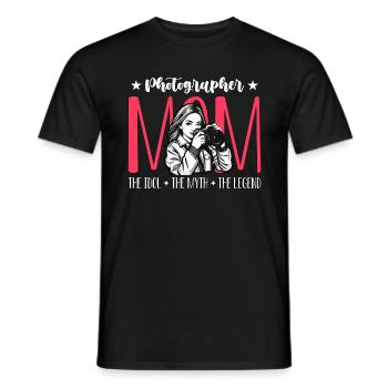 Photographe Maman L’idole Le mythe La photographie - T-shirt homme - noir - Devant - AI Model Male 178 light (178cm)