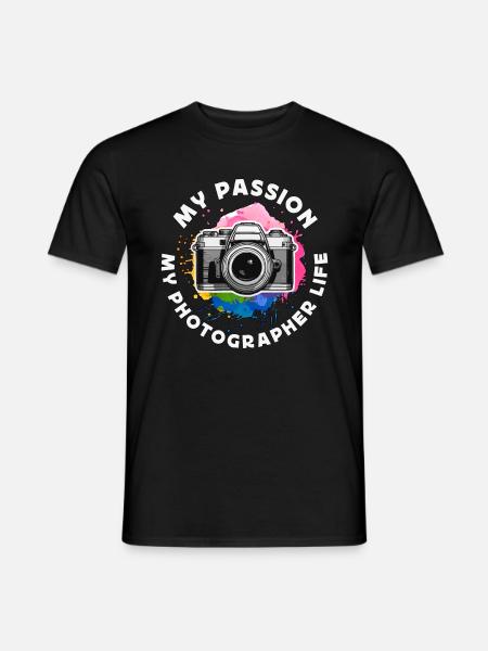 Photographer My Passion My Photographer Cameraman - Men's T-Shirt - black