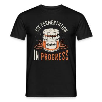 Kombucha 1st Fermentation In Progress Home Brewing - Men's T-Shirt - black - Front - AI Model Male 178 light (178cm)