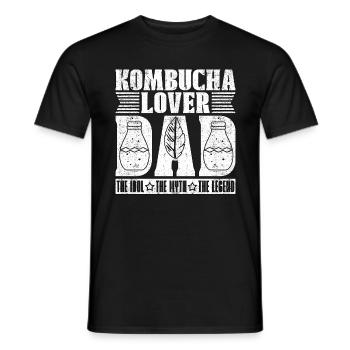 Kombucha Lover Dad The Idol The Home Brewing Lover - Men's T-Shirt - black - Front - AI Model Male 178 light (178cm)