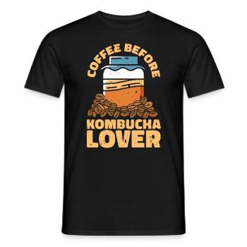 Kombucha Lover Coffee Tea Mushroom Coffee Lover - Männer T-Shirt - Schwarz - Vorne - AI Model Male 178 light (178cm)