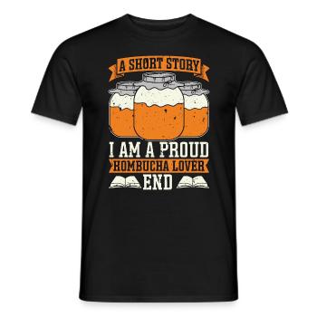 Kombucha Lover A Short Story I Am A Tea Lover - Männer T-Shirt - Schwarz - Vorne - AI Model Male 178 light (178cm)