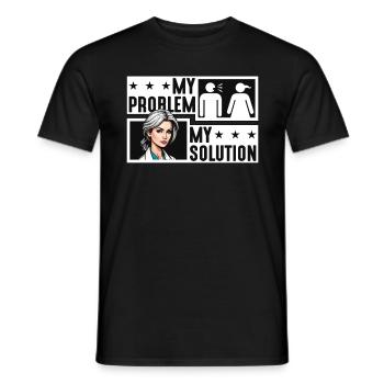 Psychiatrist My Problem My Pictogram Mom Therapist - Männer T-Shirt - Schwarz - Vorne - AI Model Male 178 light (178cm)