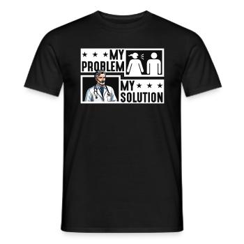 Psychiatrist My Problem My Pictogram Dad Therapist - Männer T-Shirt - Schwarz - Vorne - AI Model Male 178 light (178cm)