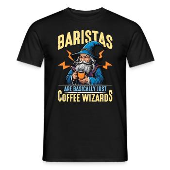 Baristas Are Basically Just Coffee Bar Cappuccino - Men's T-Shirt - black - Front - AI Model Male 178 light (178cm)
