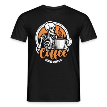 Barista Coffee Brewing Latte Artist Coffee Lover - Men's T-Shirt - black - Front - AI Model Male 178 light (178cm)