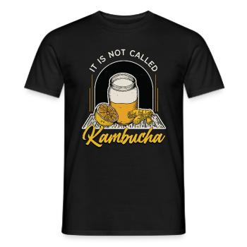 Kombucha It Is Not Called Kambucha Tea Mushroom - Männer T-Shirt - Schwarz - Vorne - AI Model Male 178 light (178cm)