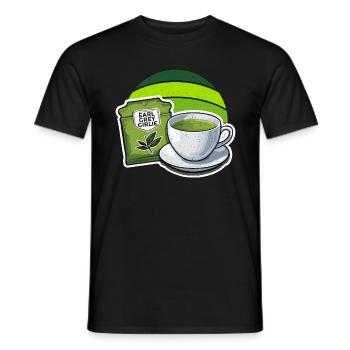 Thé chaud Earl Grey Girlie Coffee Lover Boissons chaudes - T-shirt homme - noir - Devant - AI Model Male 178 light (178cm)