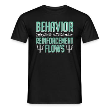 School Psych Behavior Goes Where Psychotherapist - Männer T-Shirt - Schwarz - Vorne - AI Model Male 178 light (178cm)