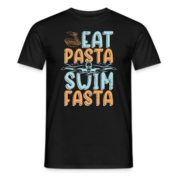Nageur Manger des pâtes Natation Fasta Sports nautiques Natation - T-shirt homme - noir - Devant - AI Model Male 178 light (178cm)