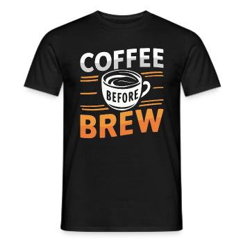 Barista Coffee Before Latte Artist Coffee Lover - Männer T-Shirt - Schwarz - Vorne - AI Model Male 178 light (178cm)
